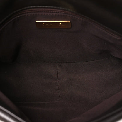 Lambskin Quilted Medium Chanel 19 Flap Dark Brown