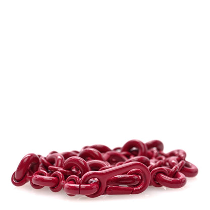 Brass Monochrome Donut Chain Shoulder Strap Ruby Red Glaze