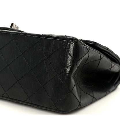 Aged Calfskin Quilted 2.55 Reissue 225 Flap Black