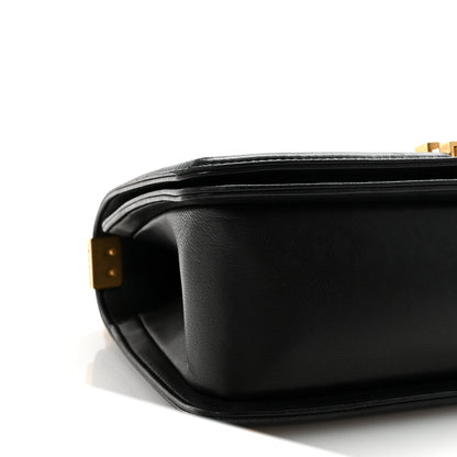 Lambskin Quilted Medium Boy Flap Black