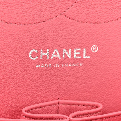 Lambskin Quilted Jumbo Double Flap Pink