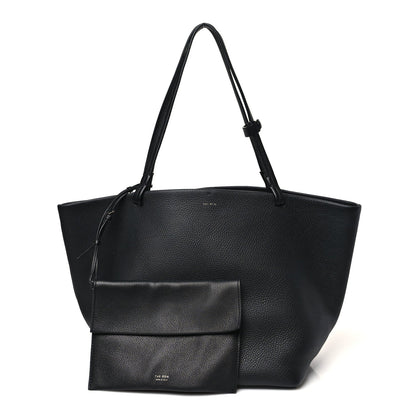 Grained Calfskin Park Tote Three Black
