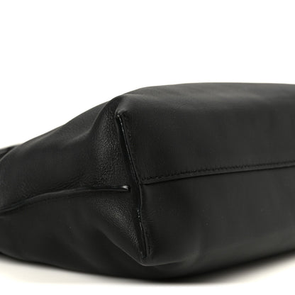 Calfskin Mini Flamenco Knot Clutch Black