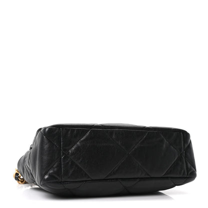 Goatskin Quilted Large Chanel 19 Flap Black