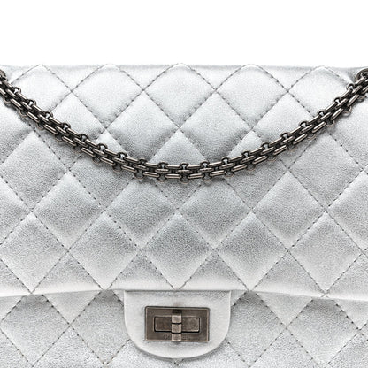 Metallic Lambskin Quilted 2.55 Reissue 226 Flap Silver