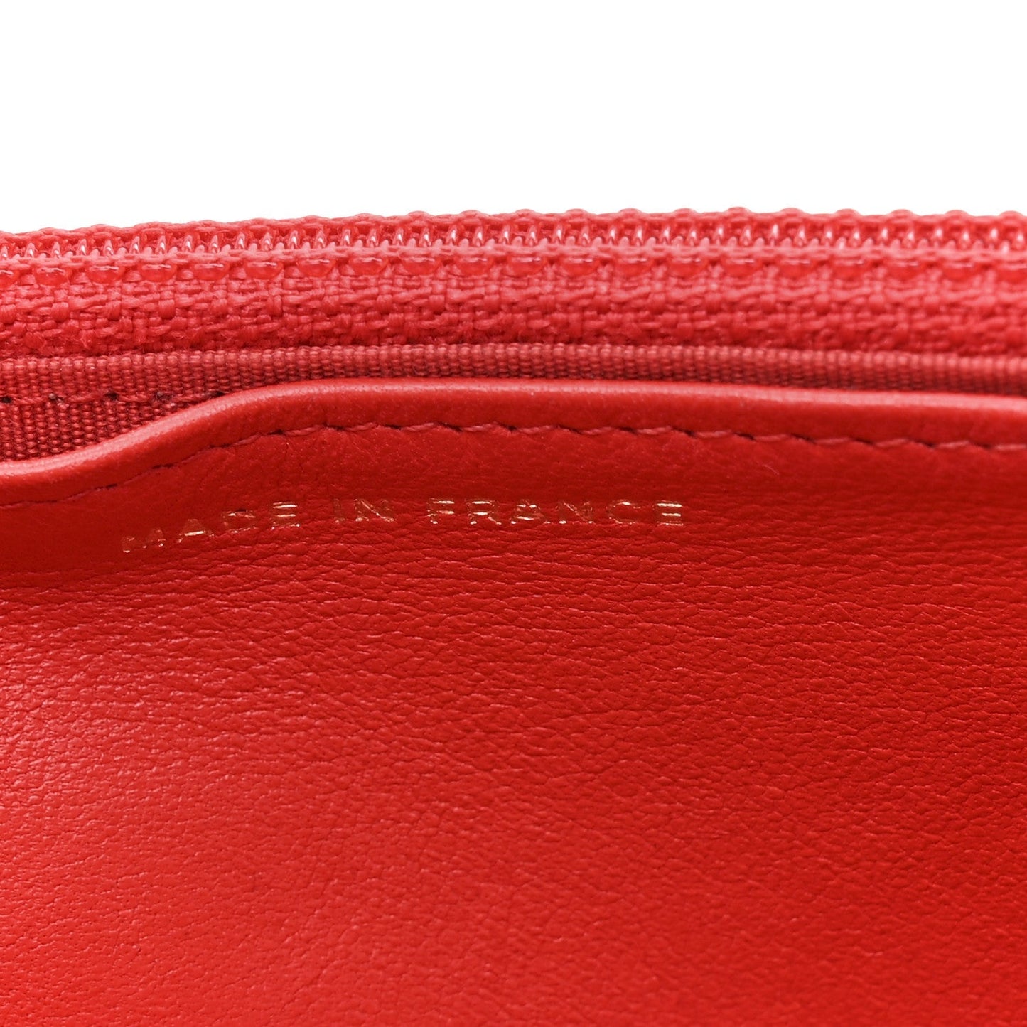 Lambskin Quilted Boy Wallet On Chain WOC Red