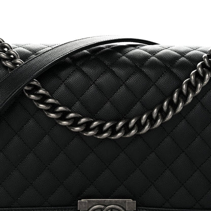 Caviar Quilted New Medium Boy Flap Black