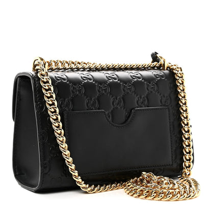 Guccissima Small Padlock Shoulder Bag Black