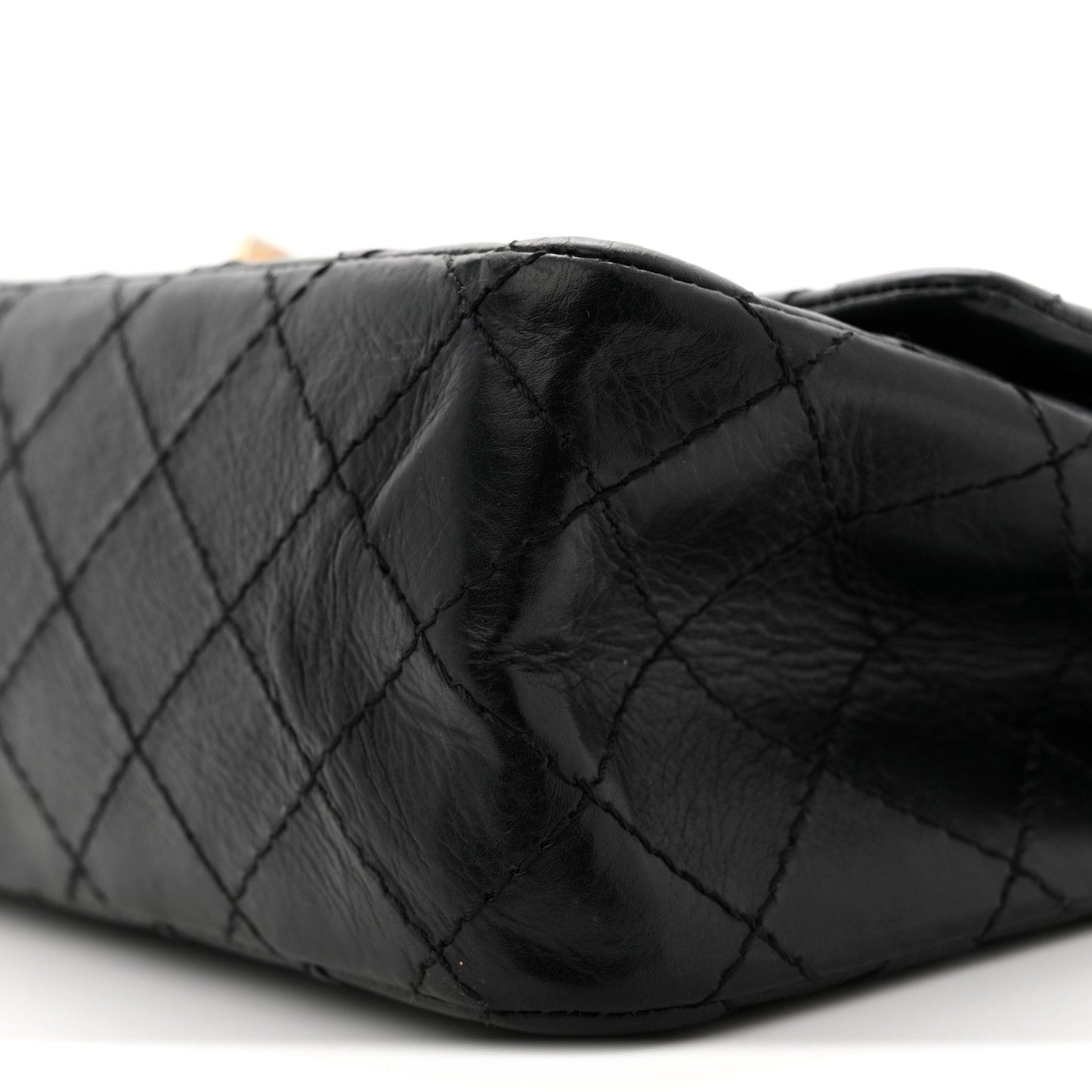 Aged Calfskin Quilted 2.55 Reissue 225 Flap Black
