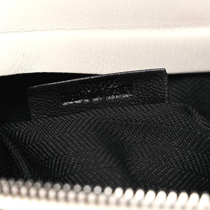 Calfskin Mushroom T Pouch Bag White