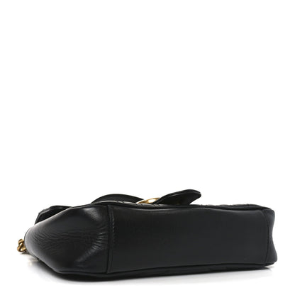 Calfskin Matelasse Mini GG Marmont Shoulder Bag Black