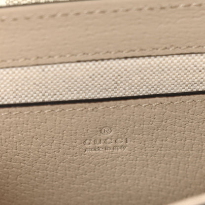 GG Supreme Monogram Textured Dollar Calfskin Web Mini Ophidia Envelope Shoulder Bag Beige Mystic White Oatmeal