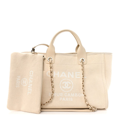 Mixed Fibers Small Deauville Tote White