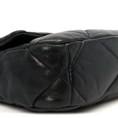 Lambskin Quilted Medium Chanel 19 Flap Black