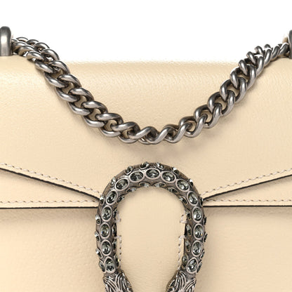 Textured Calfskin Crystal Mini Dionysus Shoulder Bag Mystic White