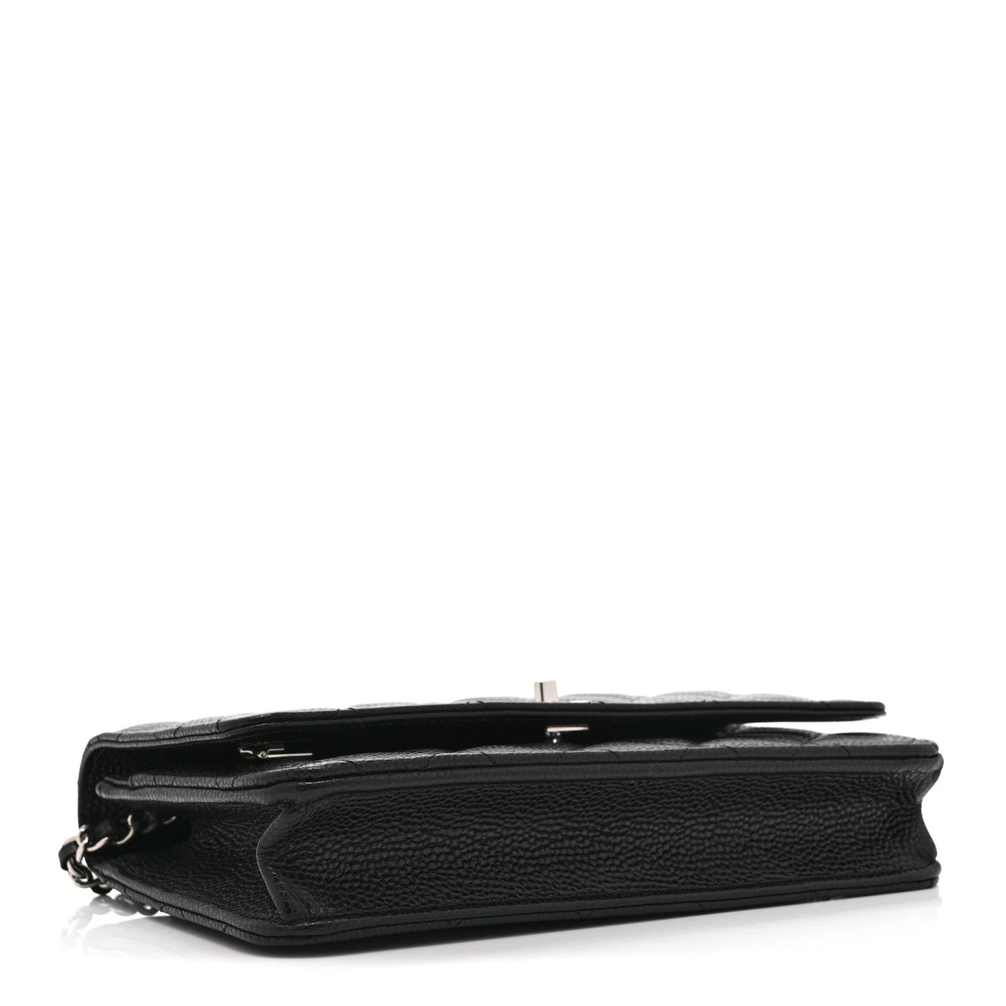 Caviar Quilted CC Turnlock Wallet On Chain WOC Black