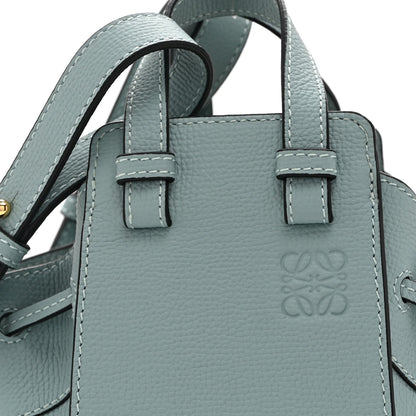 Pebble Grain Calfskin Mini Hammock Shoulder Bag Light Blue