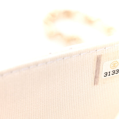 Caviar Quilted Wallet On Chain WOC White