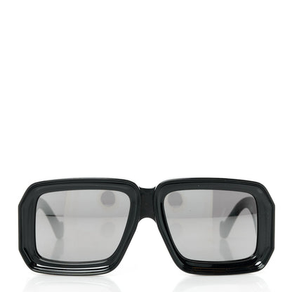 Acetate Paula's Ibiza Dive In Mask Sunglasses LW40064U Black Silver