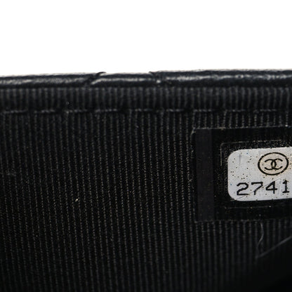 Lambskin Quilted Wallet On Chain WOC Black