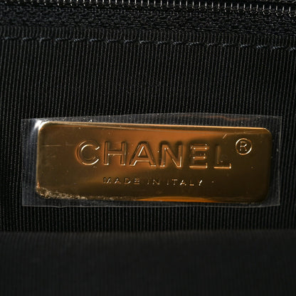 Tweed Quilted Maxi Chanel 19 Flap Black Ecru White