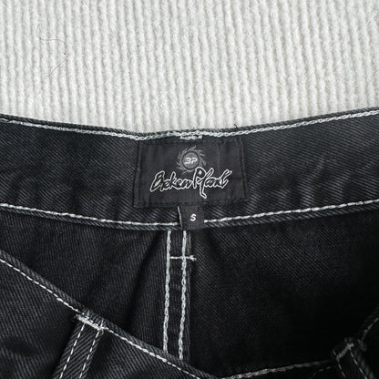 Broken P Denim Jeans Shorts