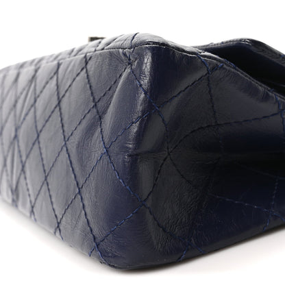 Aged Calfskin Quilted 2.55 Reissue 226 Flap Dark Blue