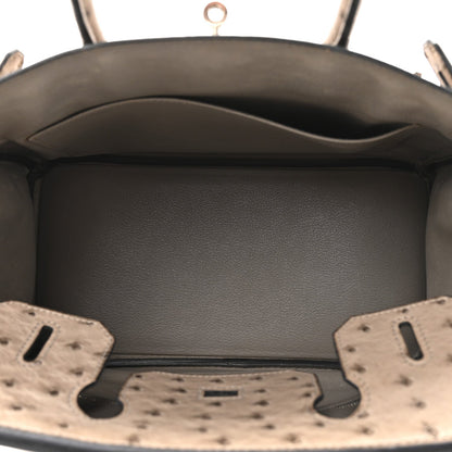 Ostrich Birkin 30 Mousse