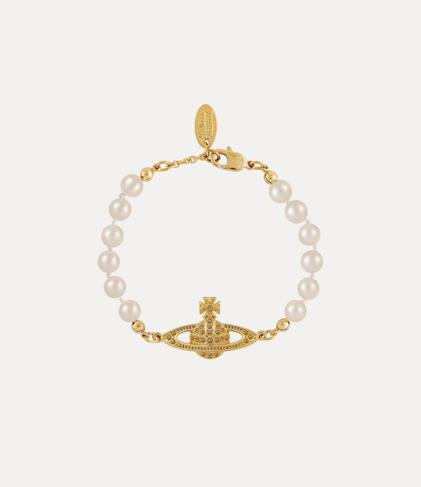VIVIENNE WESTWOOD Bas Relief Pearl Bracelet Brass(Mini/2 Colors)