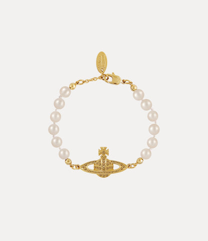VIVIENNE WESTWOOD Bas Relief Pearl Bracelet Brass(Mini/2 Colors)