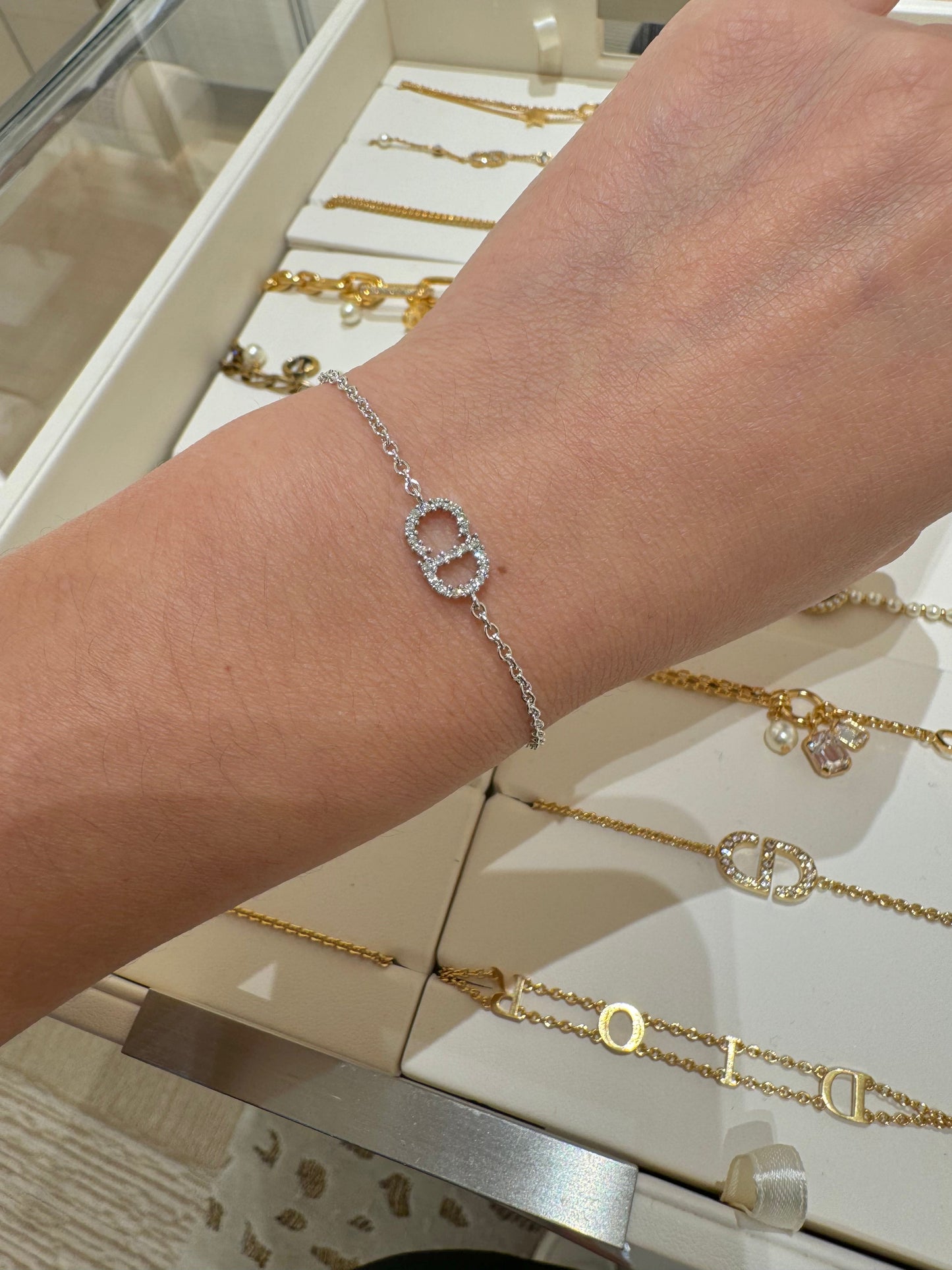 CHRISTIAN DIOR Clair D Lune Bracelet Gold-Finish Metal(Silver)