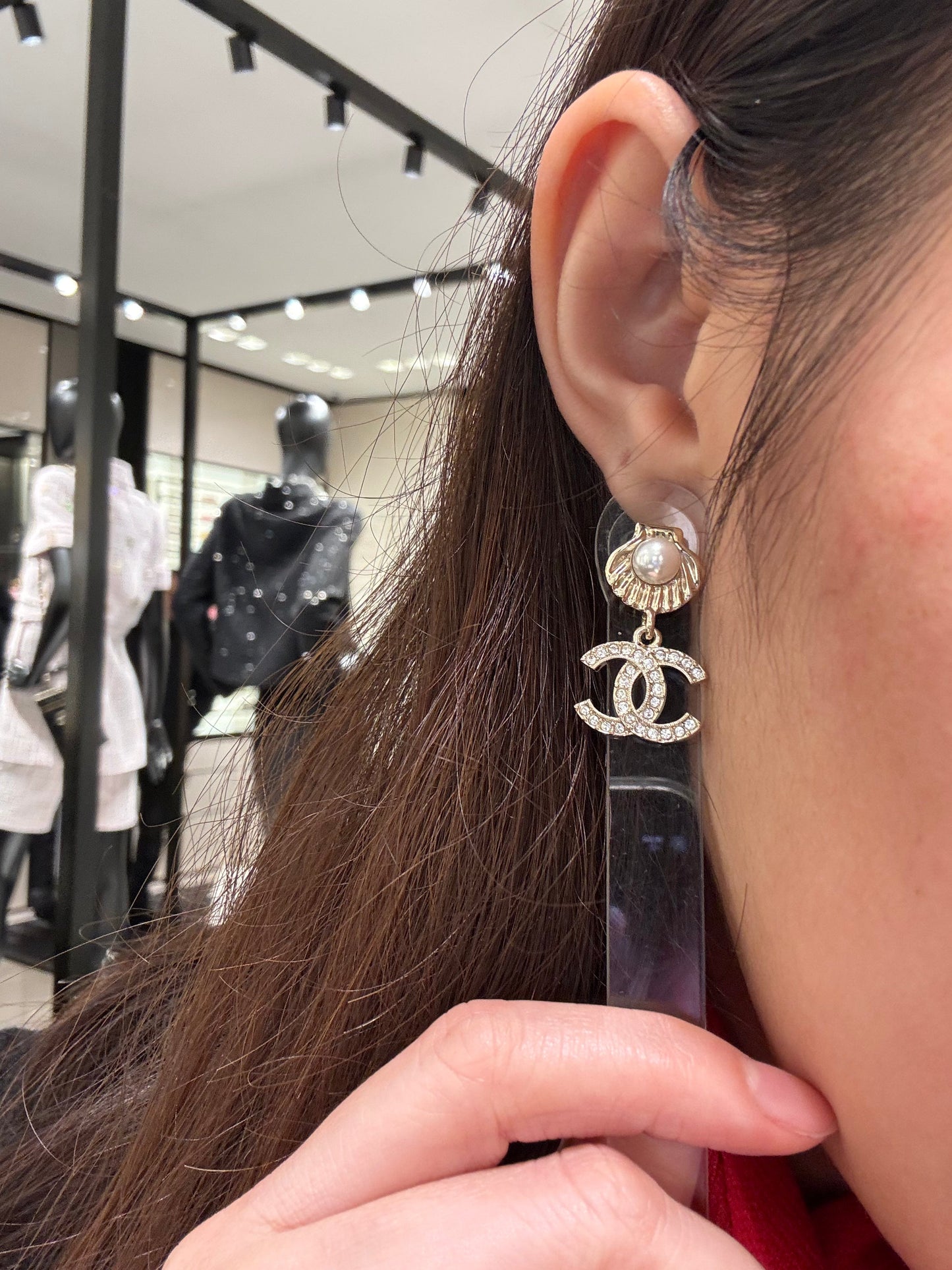 CHANEL 25C ABF094 Gold Earrings(Gold)