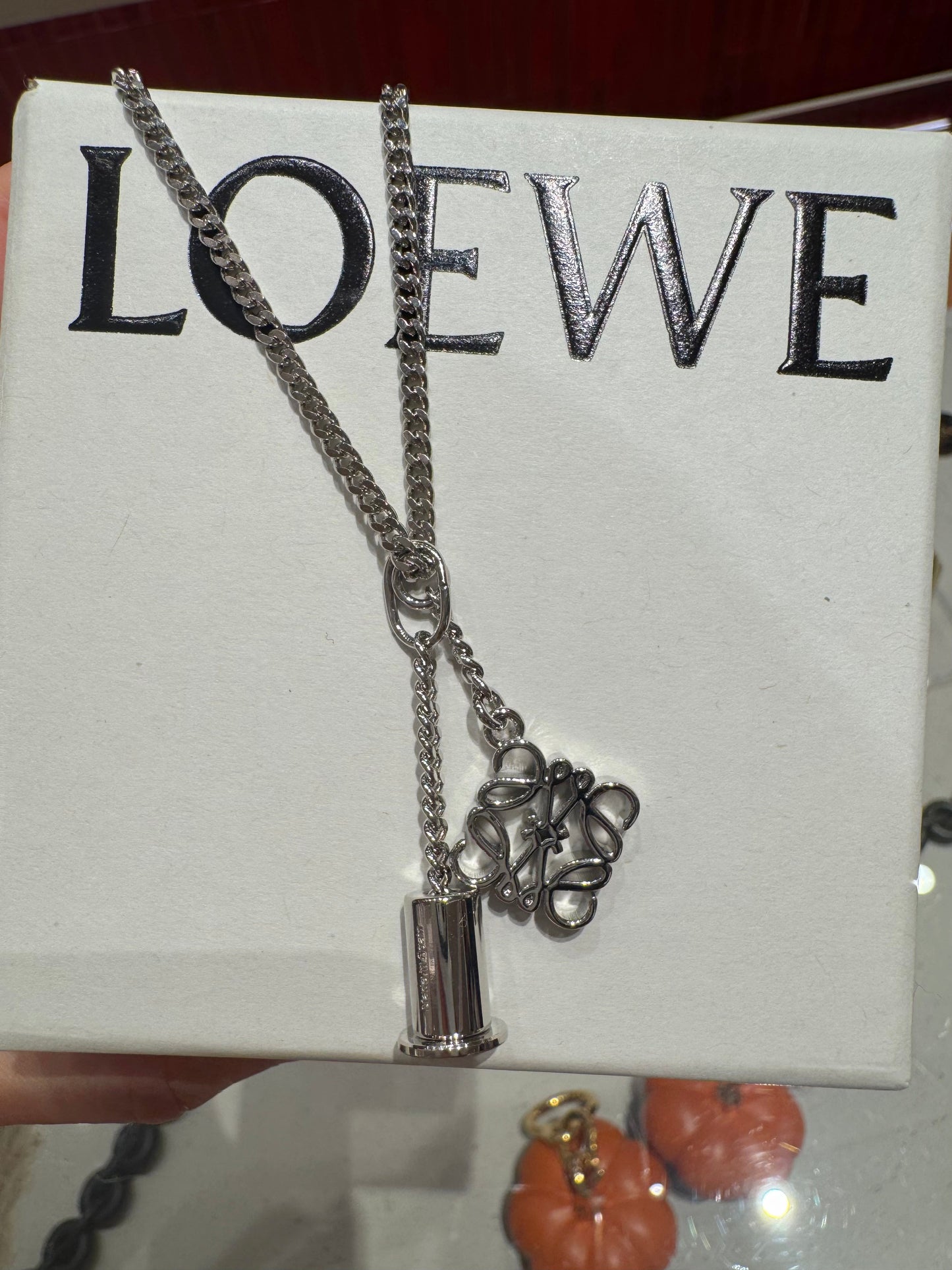 LOEWE Personalisation Necklace in Metal(Silver)