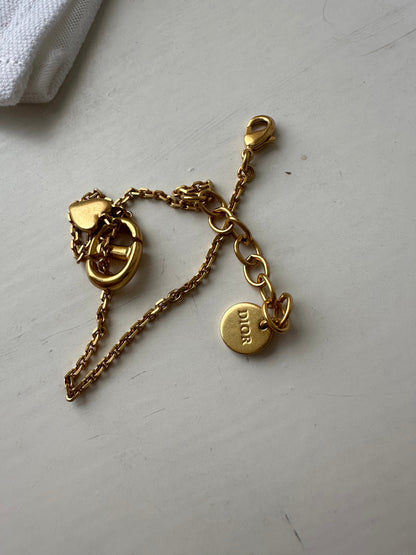 CHRISTIAN DIOR CD Navy Bracelet Gold-Finish Metal(Navy)