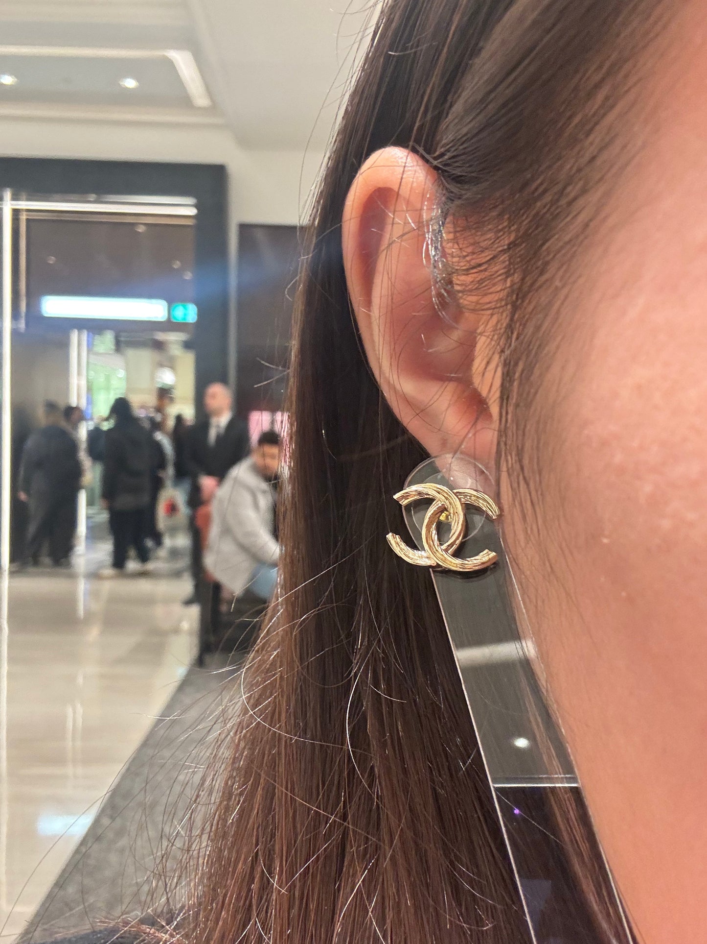 CHANEL Gold CC Earrings(Gold)