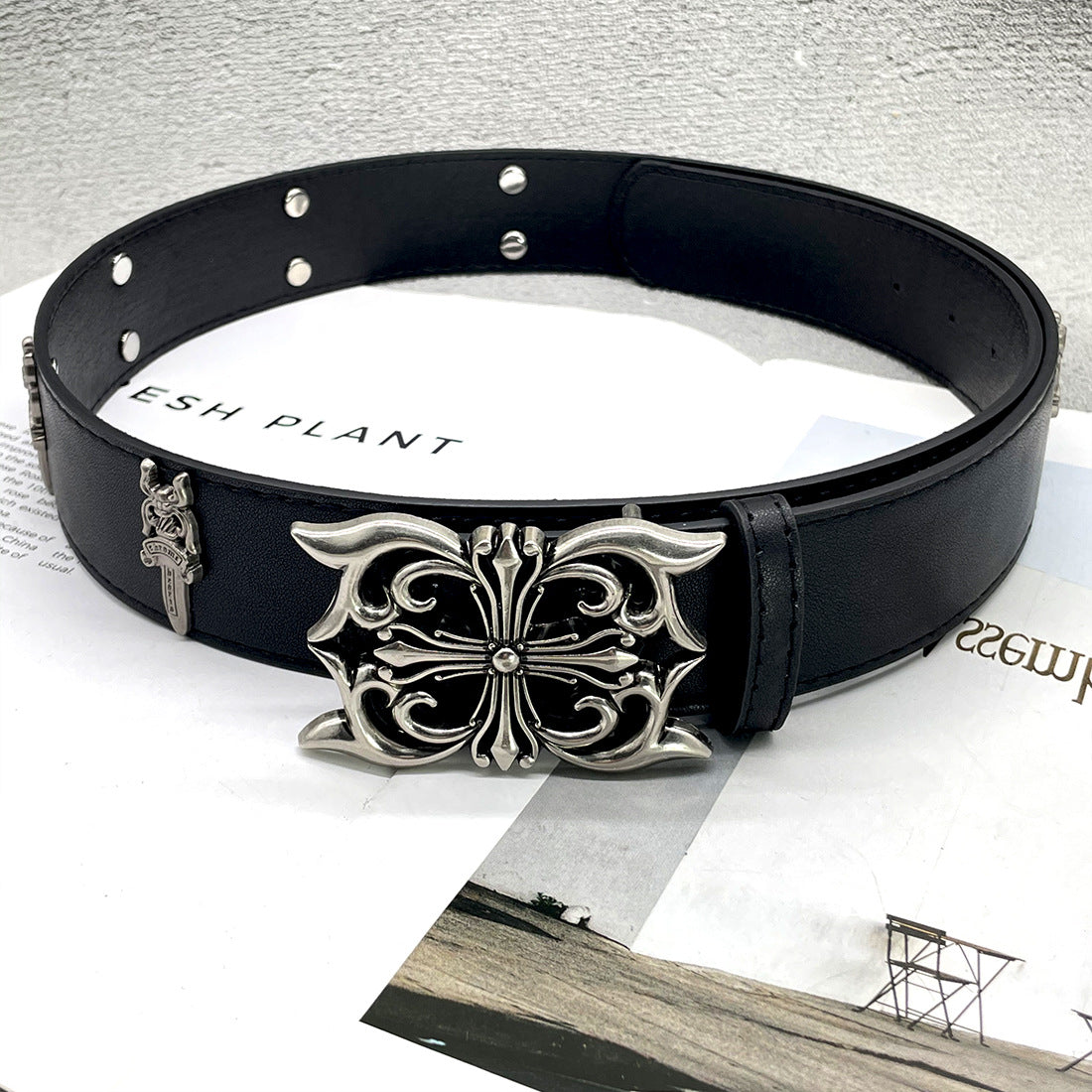 Chh Chrome Heart Belt Sacred Sword Cross Vintage