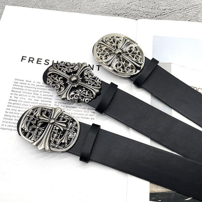 Chh Chrome Heart Belt Cross Hexagram Vine