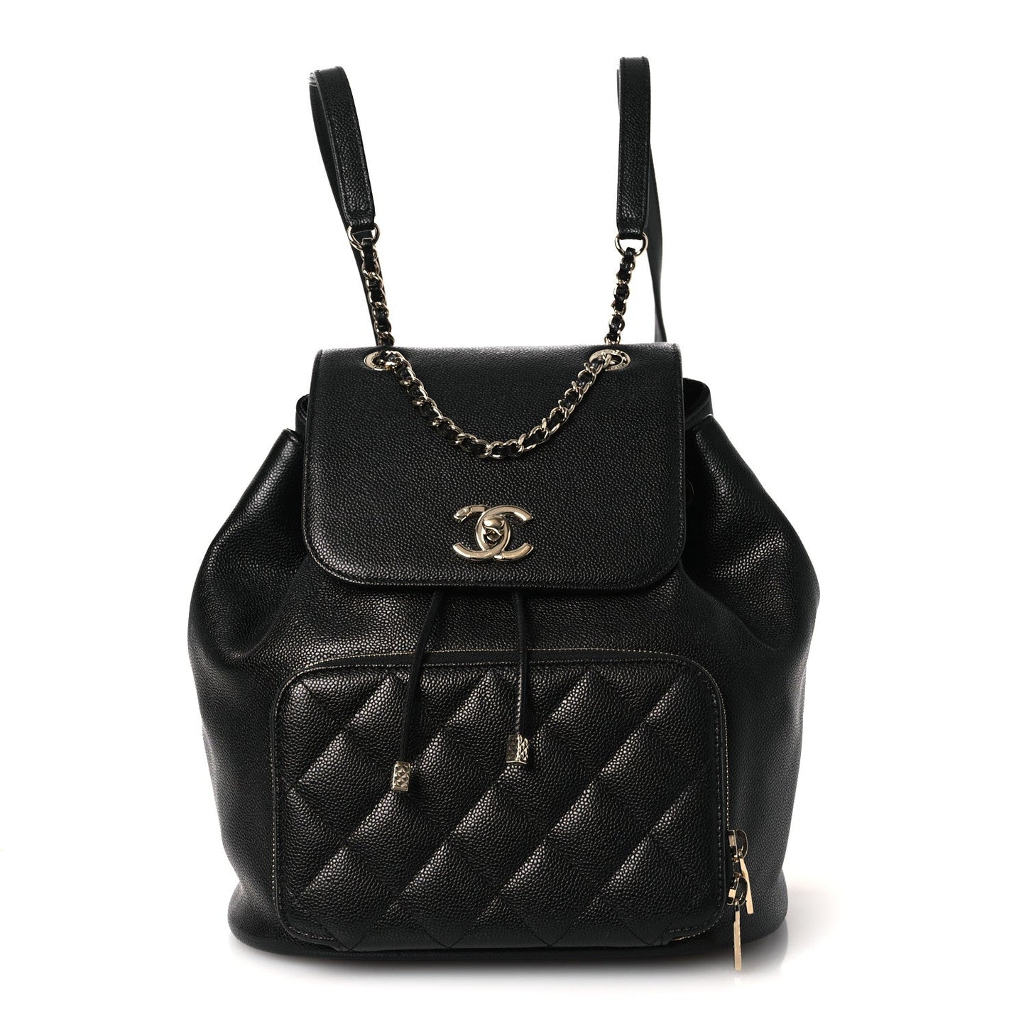 Caviar Quilted Business Affinity Backpack Black