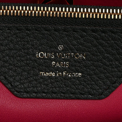 Taurillon Capucines MM Black Fuchsia