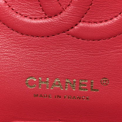 Caviar Quilted Medium Double Flap Pink