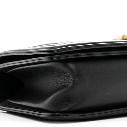 Lambskin Quilted Medium Boy Flap Black