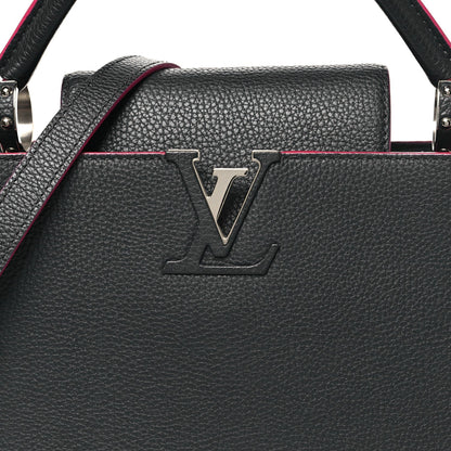 Taurillon Capucines PM Black Fuchsia