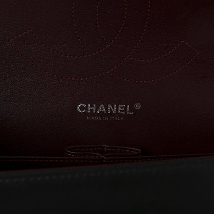 Lambskin Quilted Jumbo Double Flap Black