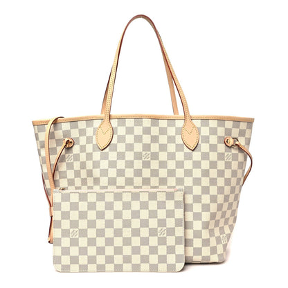 Damier Azur Neo Neverfull MM Rose Ballerine