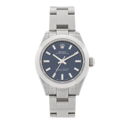 Stainless Steel 28mm Oyster Perpetual Watch Bright Blue 276200