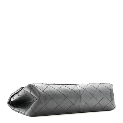 Aged Calfskin Quilted 2.55 Reissue 226 Flap Black