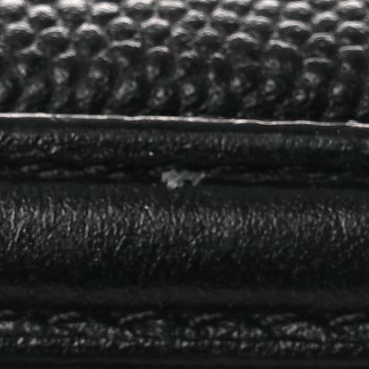 Caviar Quilted CC Filigree Vanity Clutch With Chain Black