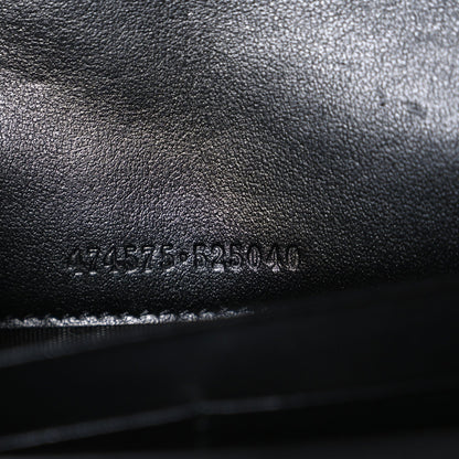 Calfskin Matelasse GG Marmont Chain Wallet Black