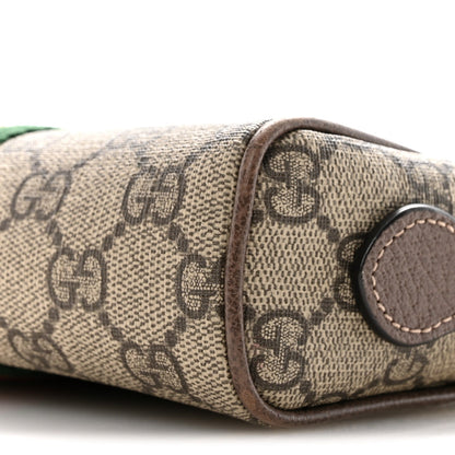 GG Supreme Monogram Web Mini Ophidia Shoulder Bag Brown