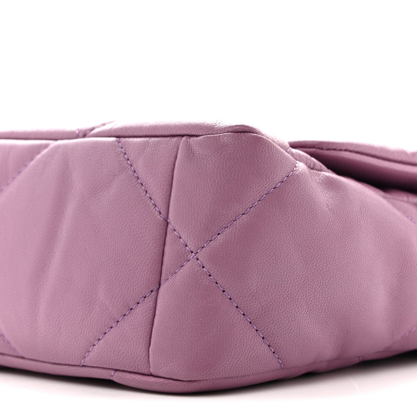 Goatskin Quilted Medium Chanel 19 Flap Purple